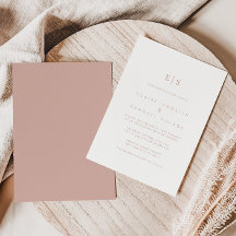 Rose Gold Minimalistisch Nachname ErstHochzeit