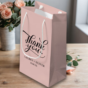 Rose Gold Minimalistische Hochzeit Danke Kleine Geschenktüte