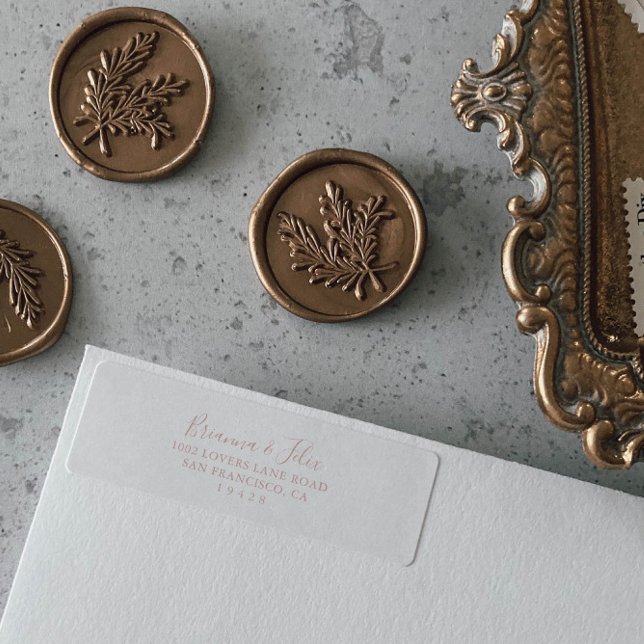 Rose Gold Minimalistische Rücksendeadresse (Von Creator hochgeladen)