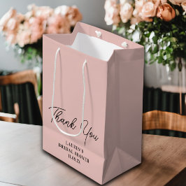 Rose Gold Minimalistisches Brautparty Vielen Dank Mittlere Geschenktüte