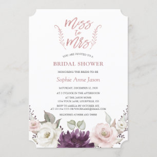 Rose Gold Miss an Brautparty Bachelorette Einladung