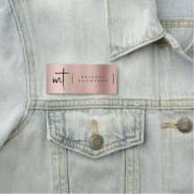Rose Gold Mit Monogramm Initialen Script Typografi