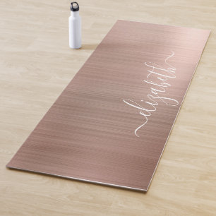 Rose Gold Mit Monogramm Yogamatte