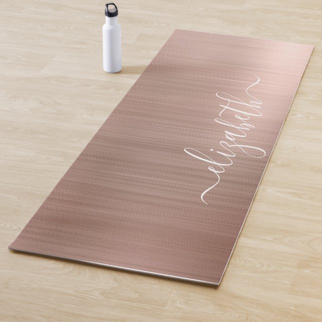 Rose Gold Mit Monogramm Yogamatte (Beispiel)