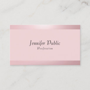 Rose Gold Moderne Elegante, einfache Vorlage Visitenkarte