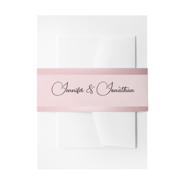 Rose Gold Moderne elegante Script Typografie Einladungsbanderole (Vorderseite Beispiel)