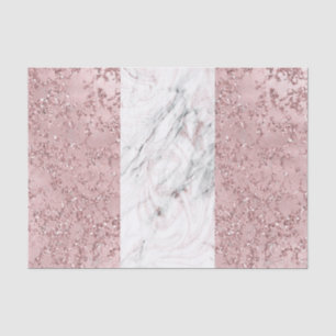 Rose Gold Moderne Glamour Marmor & Glitzer Dekorat Seidenpapier