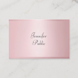 Rose Gold Moderne Kalligraphie Beruflich Elegante Visitenkarte