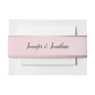 Rose Gold Moderne kalligraphische Schrift Popular Einladungsbanderole