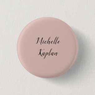 Rose Gold Moderner Beruflicher Exklusivname Button