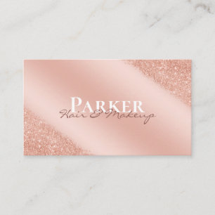 Rose Gold Modernes Glam Unterschrift Haarmaske Visitenkarte