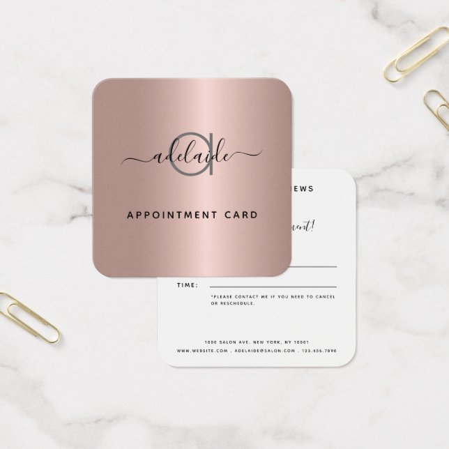 Rose Gold Modernes Makeup Salon Eintrittskarte (Büro)