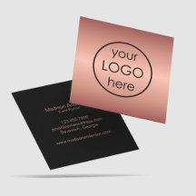 Rose Gold Modernes Minimalistisches Logo