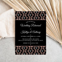 Rose Gold Monogram Poker Chip Casino Hochzeit