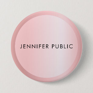 Rose Gold Monogram Template Elegant Moderne große Button