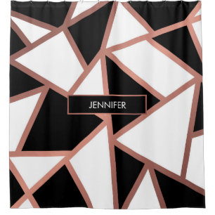 Rose Gold Mosaik Duschvorhang