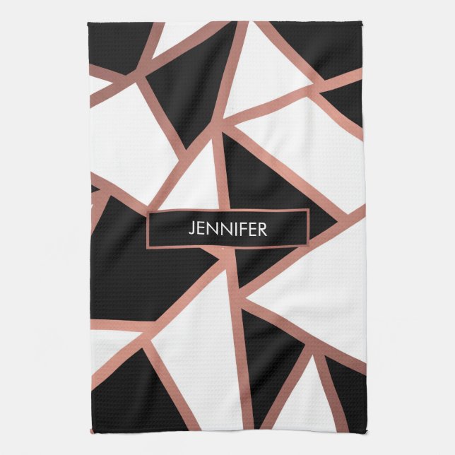Rose Gold Mosaik Geschirrtuch (Vertikal)