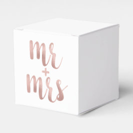 Rose Gold Mr. & Mrs. Gunst Kisten, Folie Schriftar Geschenkschachtel