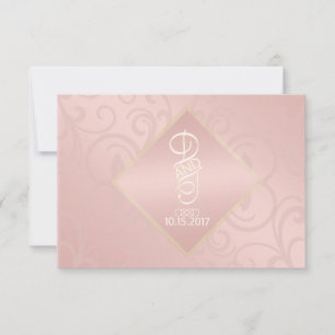 Rose Gold Muster Vielen Dank Karten