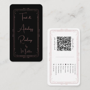 Rose Gold Mystische Tarotkarten-Leserin Social Med Visitenkarte