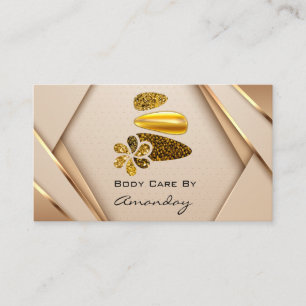 Rose Gold Nail Artist WELLNESS-CENTER Logo Wellnes Visitenkarte