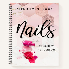 Rose Gold Nails Ernennung Notizbuch