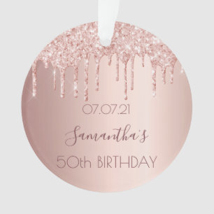 Rose gold naissance paillettes gouttes de pluie