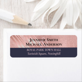 Rose Gold Navy Blue Glitzer Foil Look WEDING