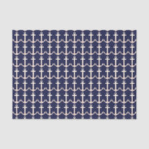 Rose Gold Navy Nautic Tissue