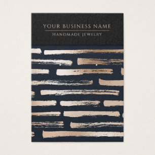 Rose Gold Navy Pinselstriche sammeln Grafikkarten