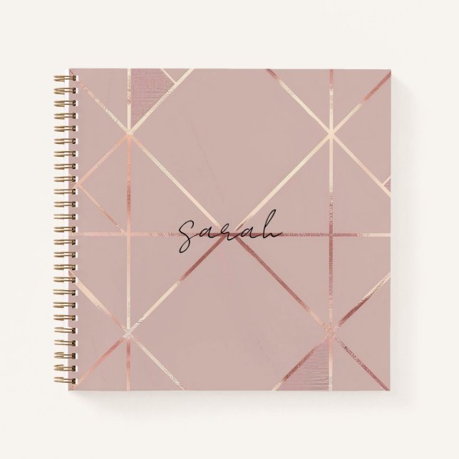 Rose-Gold-Notebook Notizbuch (Vorderseite)