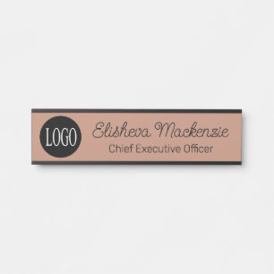 Rose Gold Office Türsignatur Ihr Logo Türschild
