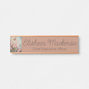 Rose Gold Office Türsignaturen Namensplatte Türschild