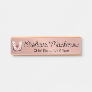 Rose Gold Office Türsignaturen Namensplatte Türschild