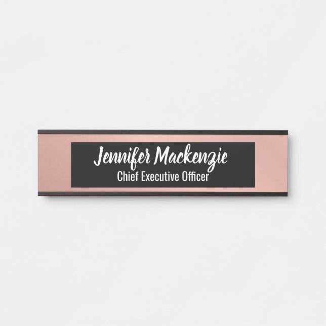 Rose Gold Office Türsignierung Türschild (Vorderseite )