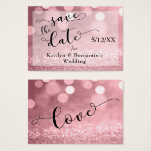 Rose Gold Paillettes Bokeh & Typographie Enregistr
