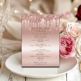 Rose Gold Parties scintillant Diamonds Shine Menu