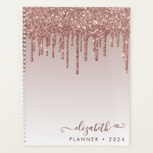 Rose Gold Parties scintillant Drips Élégant Code C