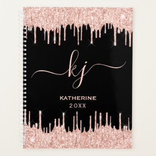 Rose Gold Parties scintillant Drives Monogram Beau