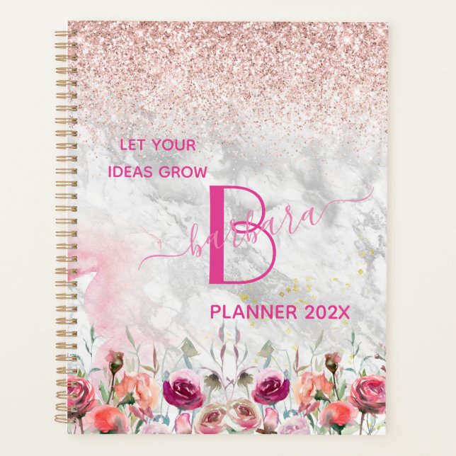Rose Gold - Parties scintillant rose vierge Monogr (Devant)