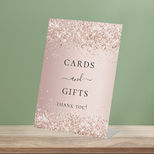 Rose Gold Party Karten Geschenke Sockelschild