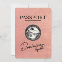 Rose Gold - Passport der Dominikanischen Republik