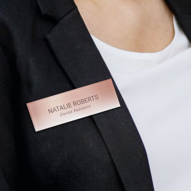 Rose Gold Pastel Elegante Namenschild (Von Creator hochgeladen)