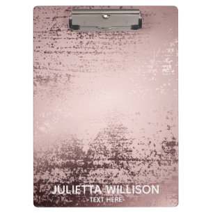 Rose Gold personalisiert Luxuriöses Metalldesign Klemmbrett