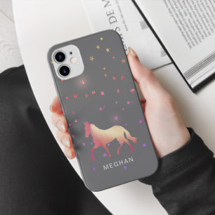 Rose Gold Pferde Stars Monogram Phone Case