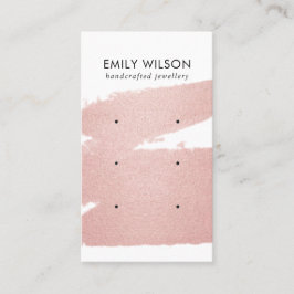 ROSE GOLD PINK BRUSH STROKE 3 STUDIERENDE ANGABE VISITENKARTE