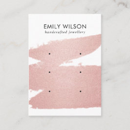 ROSE GOLD PINK BRUSH STROKE 3 STUDIERENDE ANGABE VISITENKARTE