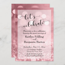 Rose Gold Pink Glitzer Bokeh Feiern