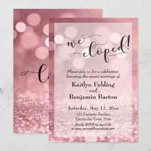 Rose Gold Pink Glitzer Bokeh Wir haben gepflückt! Einladung