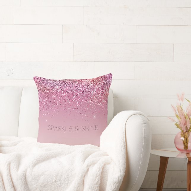 Rose Gold Pink Gold Glitzer Sparkone Kissen (Liege)